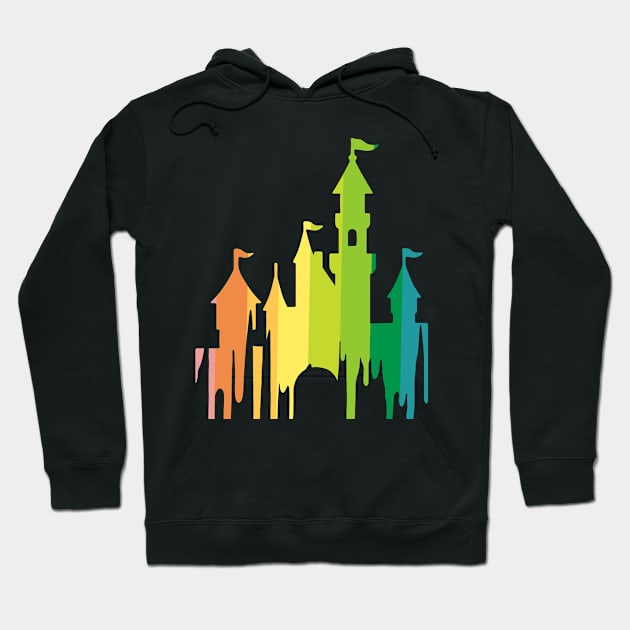 rainbow castle Hoodie by nomadearthdesign